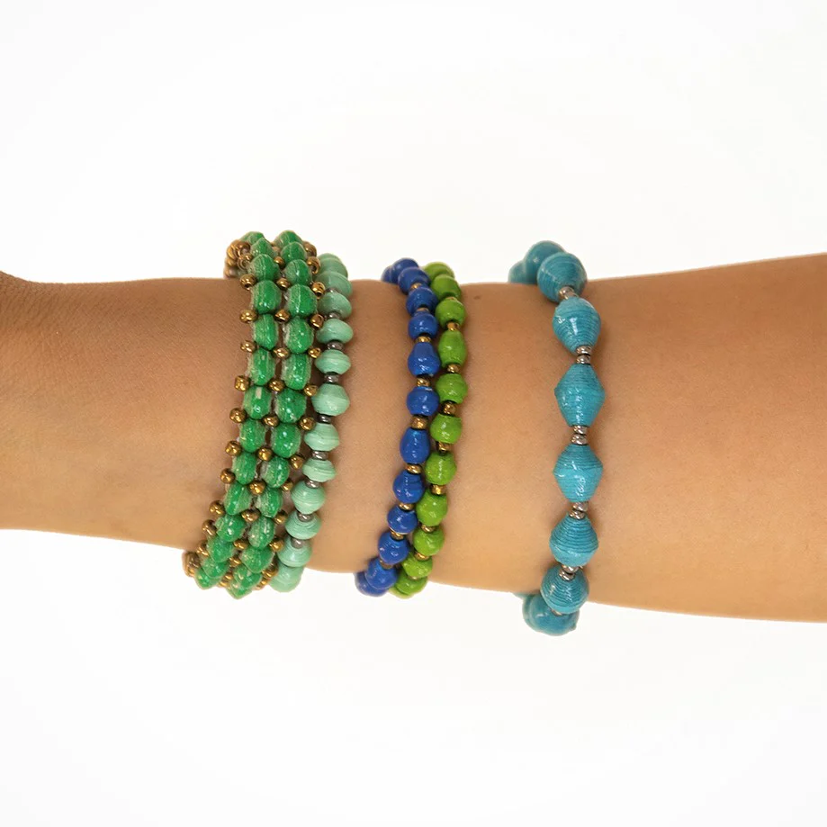 חמישיית צמידי ג'וספין - ירוק